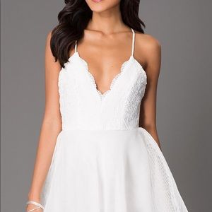 NWT‼️White Lace Short Formal Dress from PromGirl